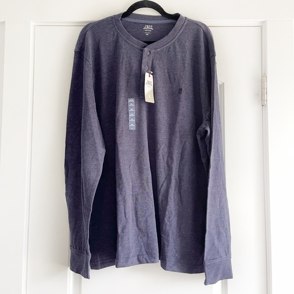 Izod Saltwater Henley Peacoat - XXL - Picture 2 of 4